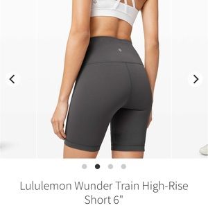 Lululemon Wunder train high-rise short 6-inch